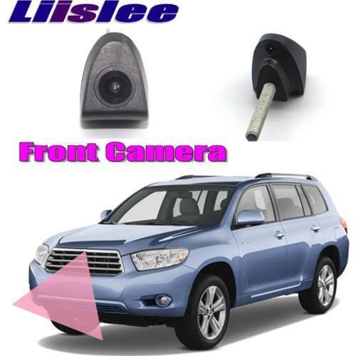 LiisLee Car Front Camera For Toyota Highlander XU40 2007-2013 Front Grille Logo Camera DIY Manually Control Channel Front Camera