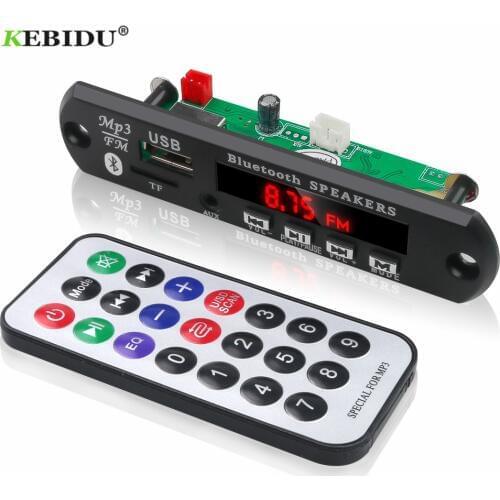 KEBIDU TF Radio MP3 Decoder Board 5V Audio Module for Car Remote Music Speaker DC 5V 12V USB Power Supply Bluetooth Mp3 player