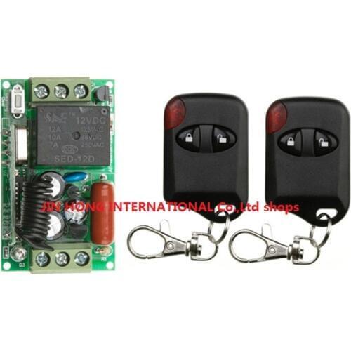 220V 10A 1CH Receiver &Transmitter RF Wireless Remote Control Switch System Learning Code For ON/OFF 1* Receiver+2* Transmitter