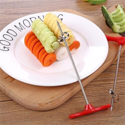 Vegetable Carving Manual Roller Spiral Slicer Potato Carrot Cucumber Cutter Vegetable Spiral Spiralizer Kitchen Accessories Tool