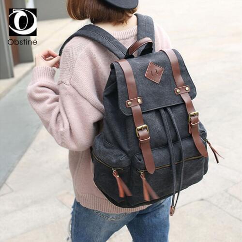 Unisex Canvas Backpack Travel Male Backpacks for Women Large Rucksack Female Bagpack Drawstring Back Pack Bags Men Backbag