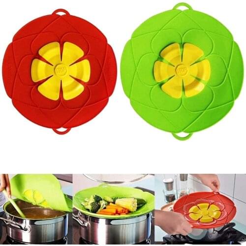 Silicone Lids Cookware Spill Stopper Silicone Anti-Overflow Plugging Pot Lid Kitchen Accessories Pots Cookware Household