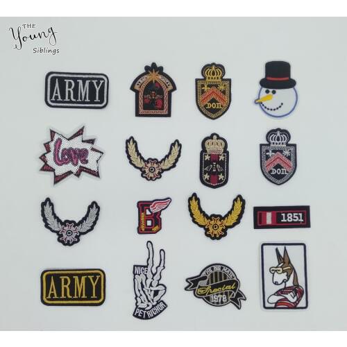 Cartoon Iron on patch Embroidery Applique Sewing Fabric Badges DIY Hot melt adhesive patch Clothing Accessories Craft supplies