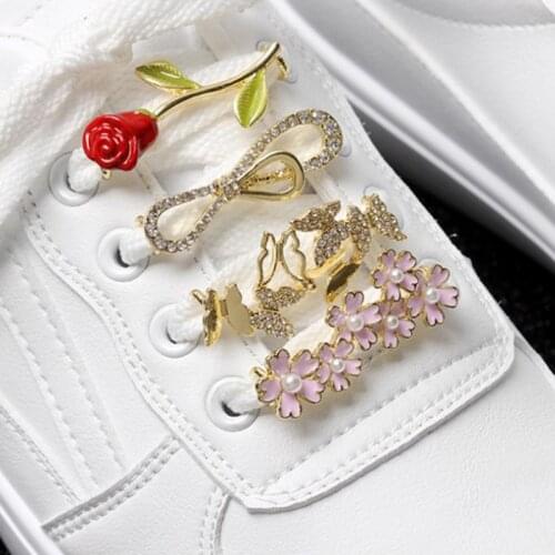 1pc Women Shoes Decorative Lovely Shiny Clip Beads Charm Shoe Buckle Decoration Decoration Laces Glitter Clip Shoe Accessories