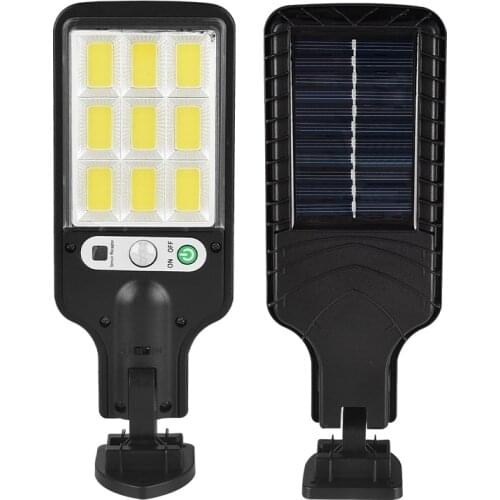 117/108COB Solar LED Street Light Waterproof Motion Sensor Smart Remote Control Wall Lamp Outdoor Garden Decor Security Lighting