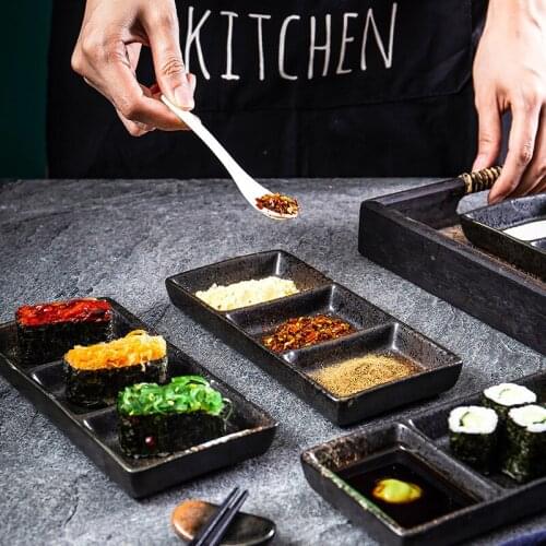 Japanese creative ceramic three-piece dish three-piece sauce dish small dish sauce dish Japanese dishes dishes