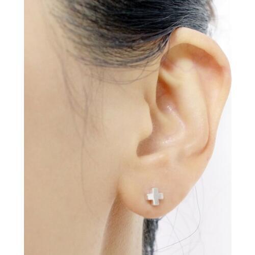 Yiustar Fashion Tiny Cross Stud Earrings Cheap Christmas Gifts Women Jewelry Boucle d'oreille femme