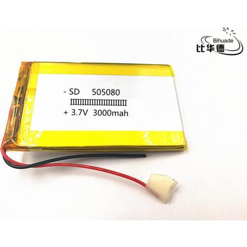 10pcs/lot 3.7V 3000mAh 505080 Lithium Polymer Li-Po li ion Rechargeable Battery cells For Mp3 MP4 MP5 toy mobile bluetooth