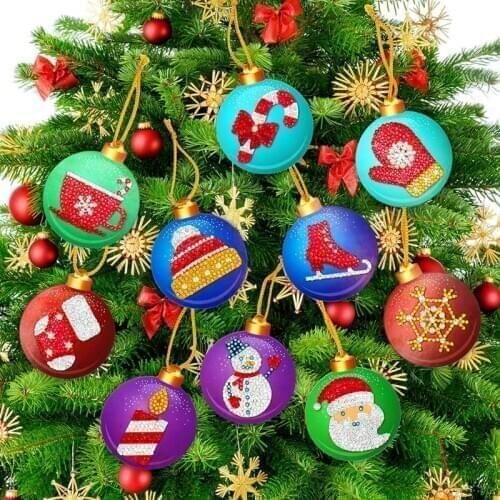 100pcs DIY Diamond Painting Partial Drill Special Shape Xmas Tree Ornament Decor Elaborate Manufacture Prolonged Durable