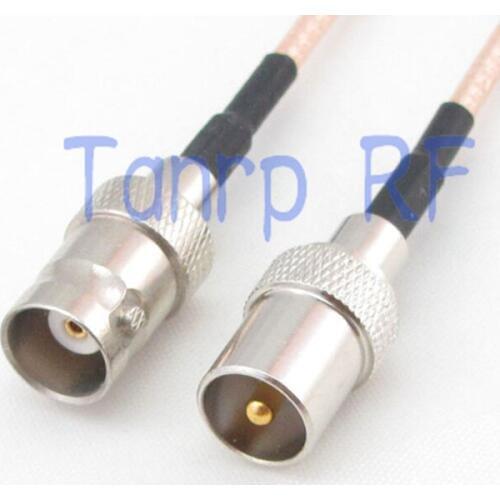 12in TV male to BNC female jack RF adapter connector 30CM Pigtail coaxial jumper extension cord cable RG316