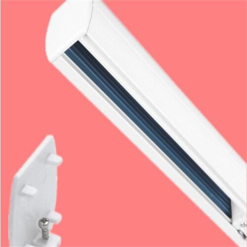 Free Shipping High Quality Low Price 3 Phase 4 Wire 1M 1.5M 2M Square Aluminum COB LED Track Light Rails white and black housing