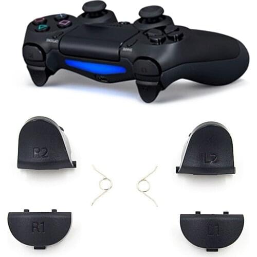 Bevigac 4pcs L1 R1 L2 R2 Trigger Buttons Replacement Parts Kit with 1 Pair Spring for Sony PlayStation 4 PS4 PS 4 Controller
