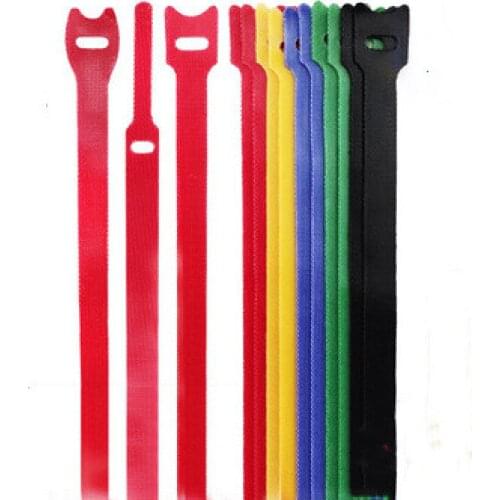 50 pcs color velcro cable management belt data cable charging cable earphone storage and arrangement nylon velcro cable tie
