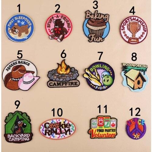 50pcs/lot Moon Weird Stuff Embroidery Patches Letters Clothing Decoration Accessories Diy Iron Heat Transfer Applique Clothes