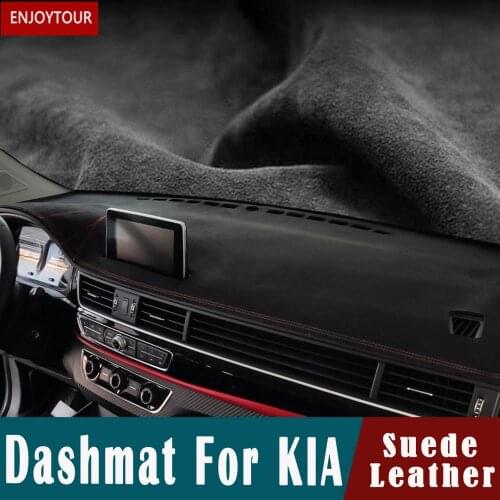 For Kia Forte K3 Cerato Cadenza/K7 Optima/Magentis/K5 K2 KX1 KX3 KX5 KX7 NIRO Suede Leather Dashmat Dashboard Cover Pad Carpet