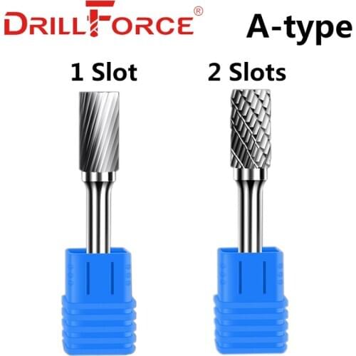 Drillforce 1PC A/AX Type Tungsten Carbide Rotary File Point Burr Die Grinder Abrasive Tools Drill Milling Metal Wood Carving Bit