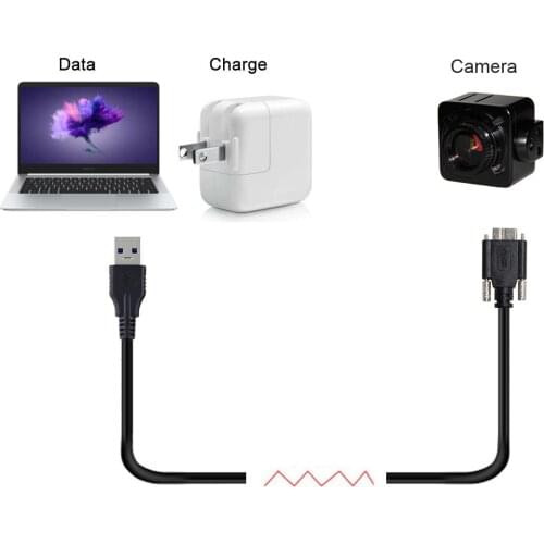 Zihan USB 3.0 Type A to Micro B Cable for Phone USB 3.0 Cable USB Type A Micro B Cable Cord with Mount Panel Screws USB A