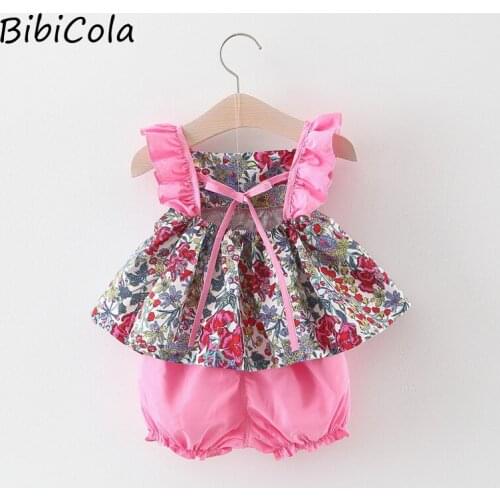 Baby Girls Summer Lovely Children Girls Feather Clothes Sets Summer Sleeveless Tops Bandage Shorts 2pcs Outfits Fashion Clothing