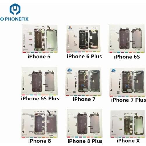 9 In 1 iPhone 6 To X Magnetic Screws Memory Mat Set Phone Repair Magnetic Platform For Professional Technicians