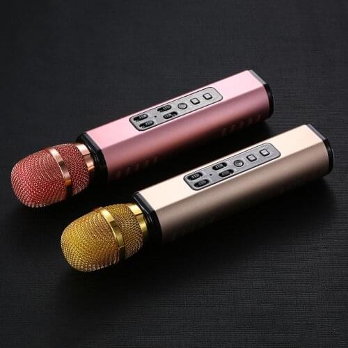 Multifunctional Wireless Bluetooth Karaoke Microphone With Double Speakers Portable Intelligent Mic For Mobile Phone Karaoke