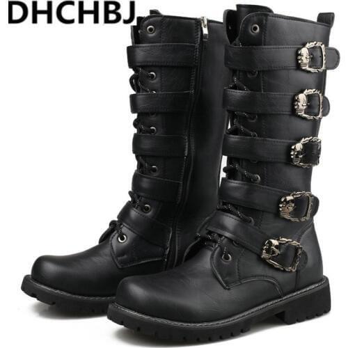 New spring/autumn fashion Mens Martin boots male High shoes casual rubber rain snow Motorcycle army military black boots