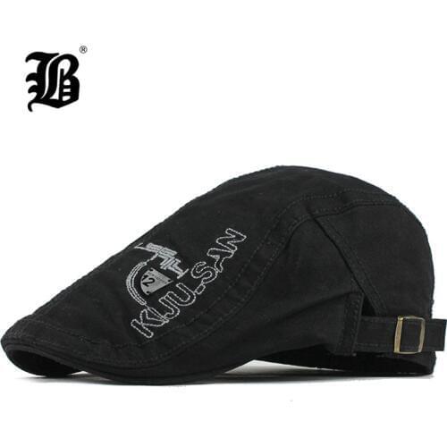 [FLB] Sun Berets Hats for Men Classic Western Newsboy Caps Woman Beret Cotton Blend Ivy Caps Flat Brim Adjustable Men Cap F508