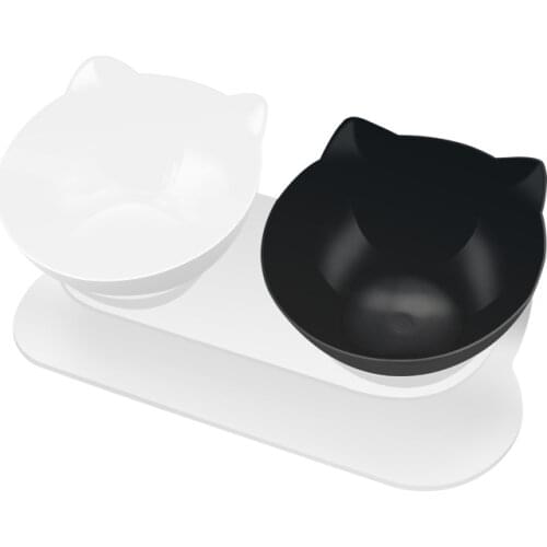 Non-slip Cat Bowls Double Pet Bowls With Raised Stand Pet Food and Water Bowls For Cats Dogs Feeders Pet Products Cat Bowl