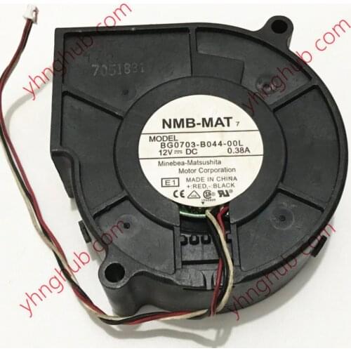 NMB-MAT BG0703-B044-00L E1 DC 12V 0.38A 75x75x30mm 3-wire Server Cooling Fan