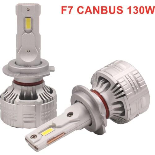 New F7 130W H7 H4 Canbus Led Headlight Bulb H7 H4 H8 H11 9005 Hb3 Hb4 6500K white car led fog head lamp F7