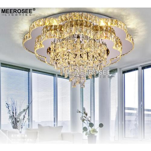 2018 New Modern Chandeliers LED Crystal Lamp Ceiling Fixtures AC110-240V lustre living Room Lights LED Lamps Flush Mounted