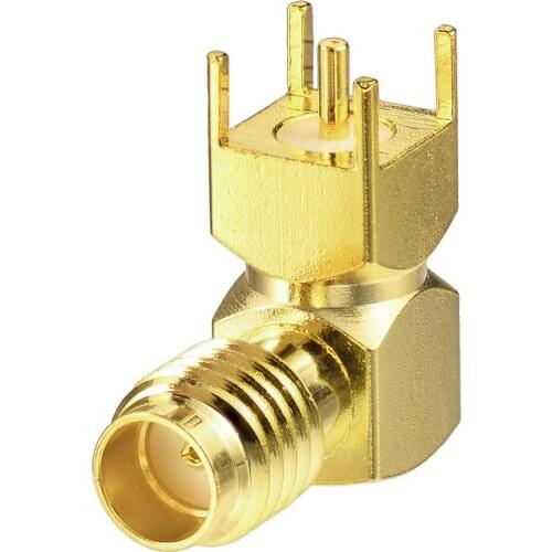 Superbat SSMA Jack Right Angle through hole for PCB RF Coaxial Connector