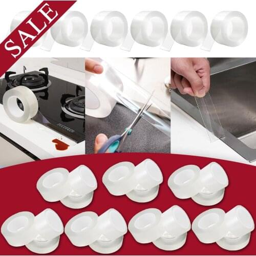 Self Adhesive Sealing Seam Strip Tape Waterproof Bathroom Shower Sink Bath Kitchen Toilet Corner Clear Anti Mildew Caulk Strip