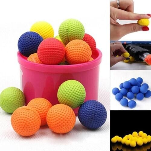 50/100pc Rounds Soft Elastic Balls For Rival Zeus Apollo Toy Compatible Gun Bullet 5 Colors Outdoor Sports Training Sports Balls