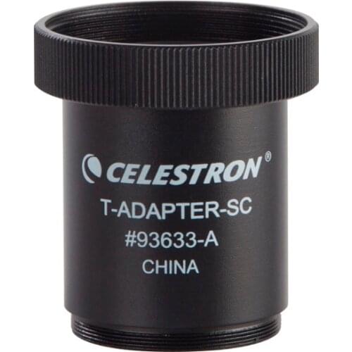 Celestron Telescope SCT T-adapter for all Schmidt-Cassegrains. Threads onto Rear Cell. 5SE 6SE 8SE C5/C8/C9.25/C11/C14
