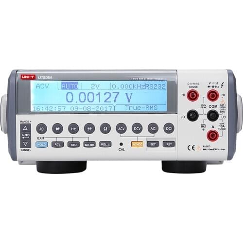 UNI-T UT805A RMS Auto Range Bench Type Digital Multimeter DMM Volt Amp 200000 Counts