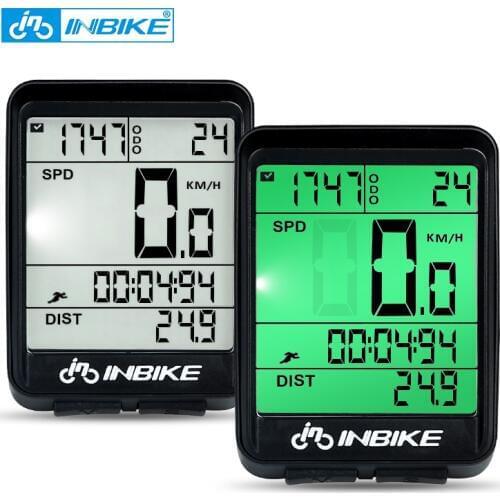 Cyclocomputer Bicycle Computer Wireless Speedometer INBIKE Digital Speedometer For Bike Odometer Motorcycle Plastic Waterproof