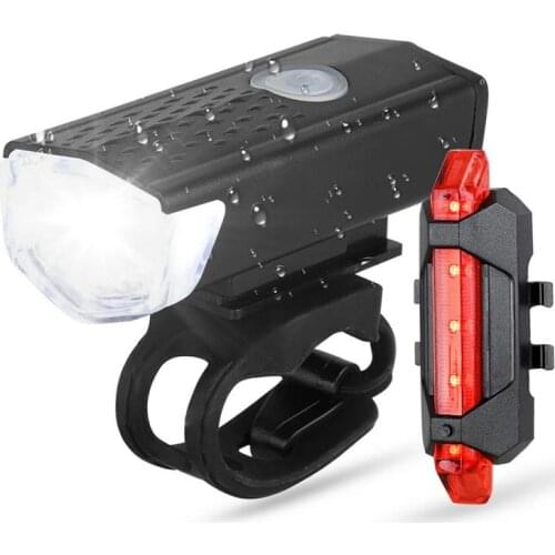 MTB Bike Light Bicycle Front Back Light 300lumen Cycling Headlight Bike Lighting 150lm Tail Light Flashlight Bike Accessories