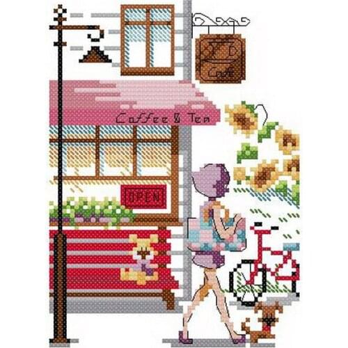 Cross stitch Handmade 14CT Counted Canvas DIY,Cross-stitch kits,Embroidery LS City girl 3-21-25