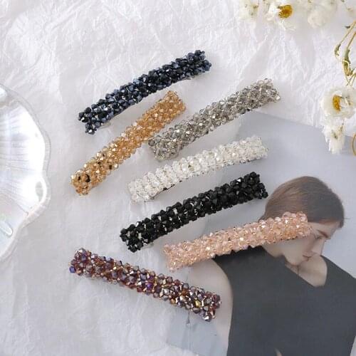 Korean Fashion Crystal Hair Clip Barrette Hair clips Hairpin Headwear For Women Elegant Headwear Hair Accessories Headdress
