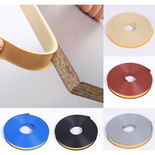 1M Self Adhesive Edge Banding Seal Tape U Type Furniture Cabinet Closet PVC Veneer Sheets Desk Edge Protector Guard Strip Decor
