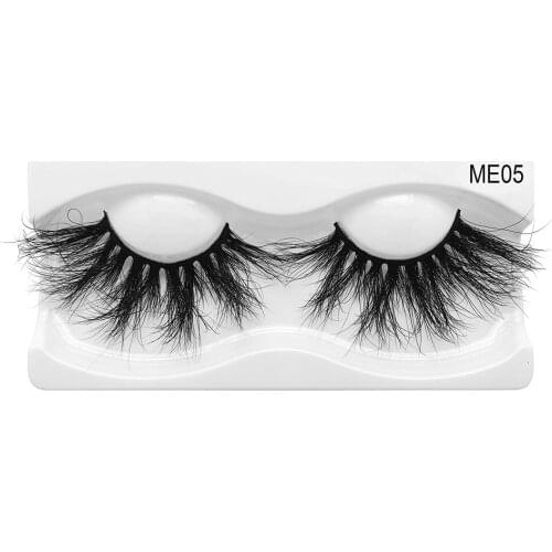1Pair 25MM Dramatic Long Lashes 3D Mink Hair False Eyelashes Thick Criss-Cross Wispy Fluffy Eye Lash Extension Makeup Tools