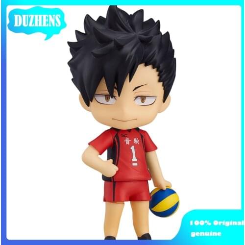 100% Original genuine Haikyuu!! Kuroo Tetsurou Q version figma PVC Action Figure Anime Figure Model Toys Figure Doll Gift