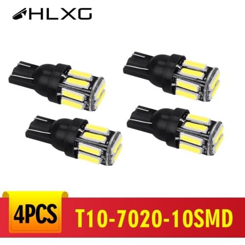 Hlxg 4PCS T10 LED 194 168 Wedge Replacement Reverse Instrument Panel Lamp Clearance Lights 12V T10 194 147 152 158 159 161 168