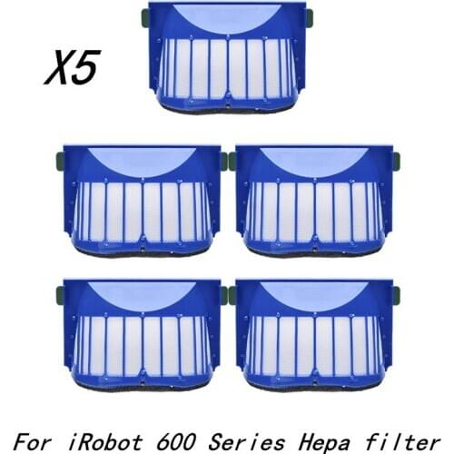 5pcs Hepa filter Accessroies Part for iRobot Roomba 600 series Robot Vacuum Cleaner kits parts 616 650 680 690 585 595 651 606