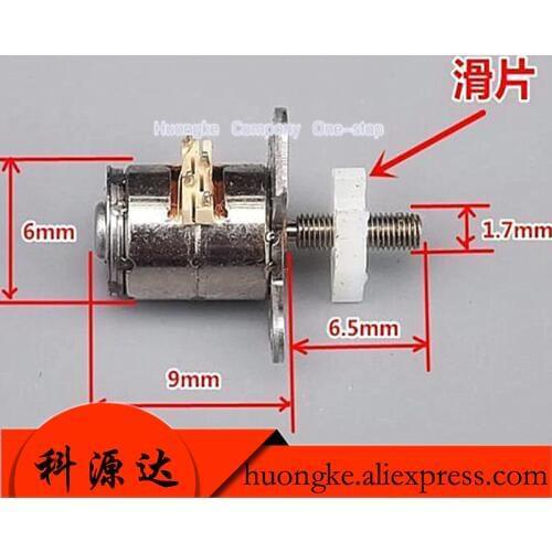 5pcs/lot 6mm micro screw slide stepper motor 2-phase 4-wire stepper motor small slide moving piece