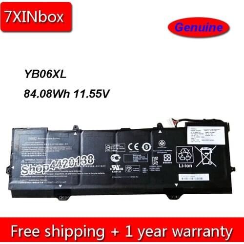 7XINbox 84.08Wh 7280mAh 11.55V Genuine YB06XL Laptop Battery For HP HSTNN-DB8H 928427-271 3ICP5/50/83-2 Seires Tablet