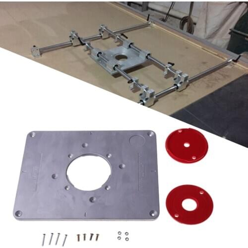 Aluminum Router Table Insert Plate For Wood Router Trimmer Models Engraving Machine DIY Woodworking Bench with Insert Ring