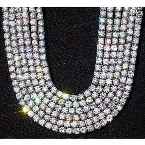 TOPGRILLZ 5MM Iced Out Bling AAA Zircon 1 Row Tennis Chain Necklace Men Hip hop Jewelry dropshipping