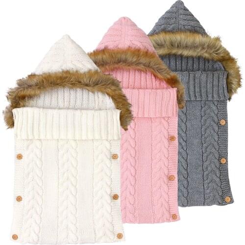 Baby Sleeping Bags for Stroller Autumn Winter Warm Swaddle Wrap Envelope Newborn Blanket Childrens Winter Discharge Envelope