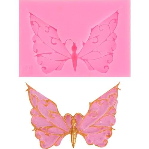 Butterfly Chocolate Cake Mold DIY cake decorating tools Beautiful Butterfly Fudge Silicone Mold Baking tools for cakes 8.8*6CM